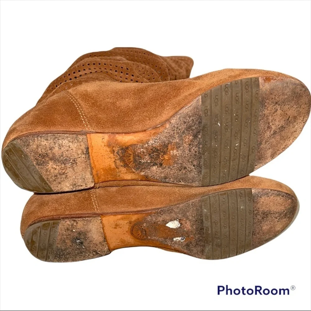 Ugg Abilene Chestnut Suede Knee High Slouch Boot.